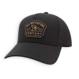 DUX Performance Leather Patch Hat - Black