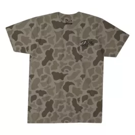 DUX Waterfowl Co Men's DUX Performance SS Shirt - Old School Camo - S
