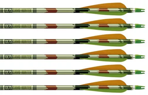 Easton XX75 Camo Hunter Arrows 4 R/W Feathers 12 Pk., 2016