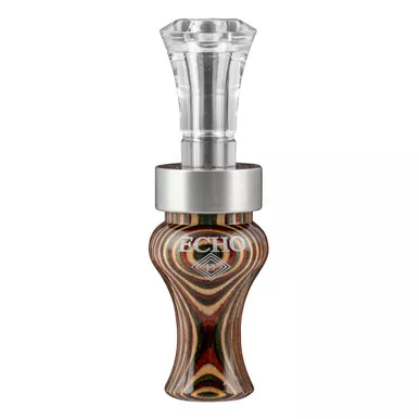 ECHO CALLS Diamonwood Timber Double Reed Natural Duck Call (77754)