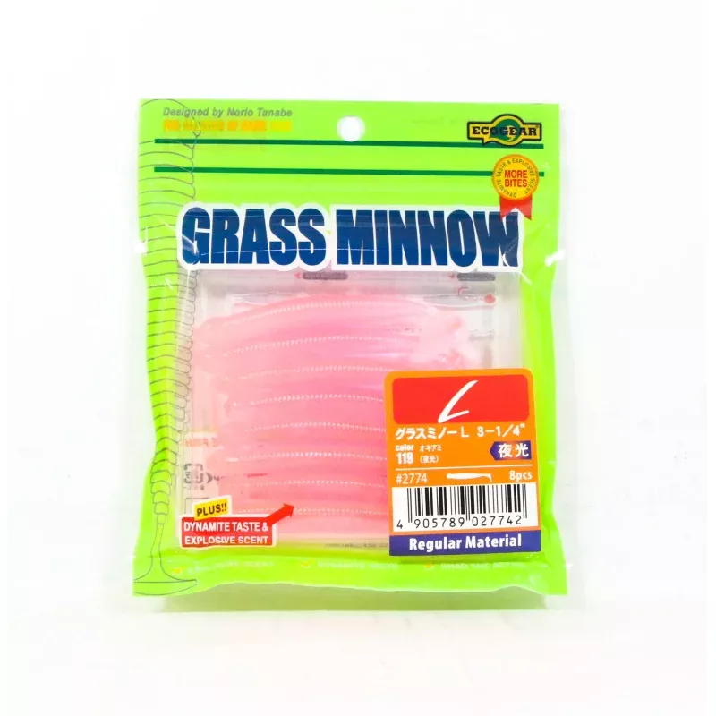 Ecogear Soft Lure Grass Minnow L 3-1/4 Inch 8 piece per pack 119 (7742)