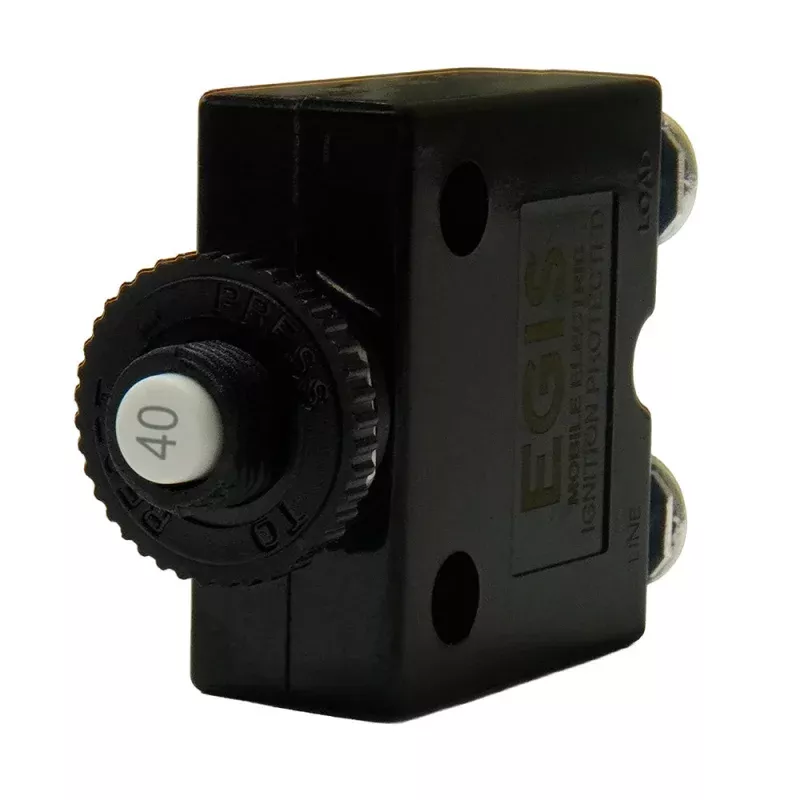 Egis 40A Push Button Panel Mount Circuit Breaker – Screw Terminals