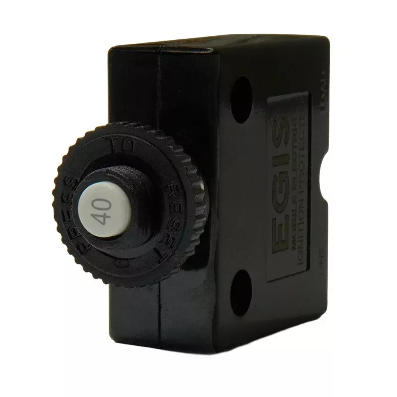 Egis 40A Push Button Panel Mount Circuit Breaker – Spade Terminal