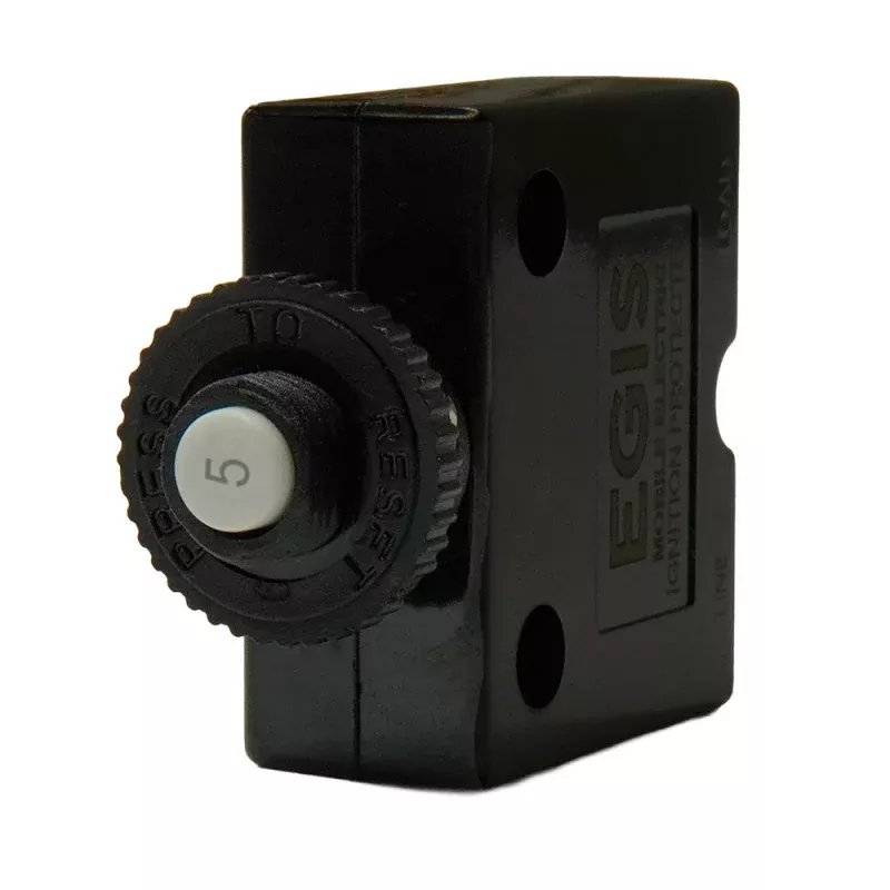 Egis 5A Push Button Panel Mount Circuit Breaker – Spade Terminal