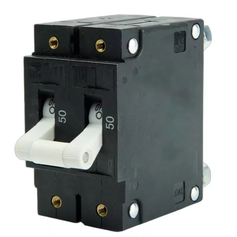 Egis C Series White Toggle Panel Mount Circuit Breaker – Double Pole 50A