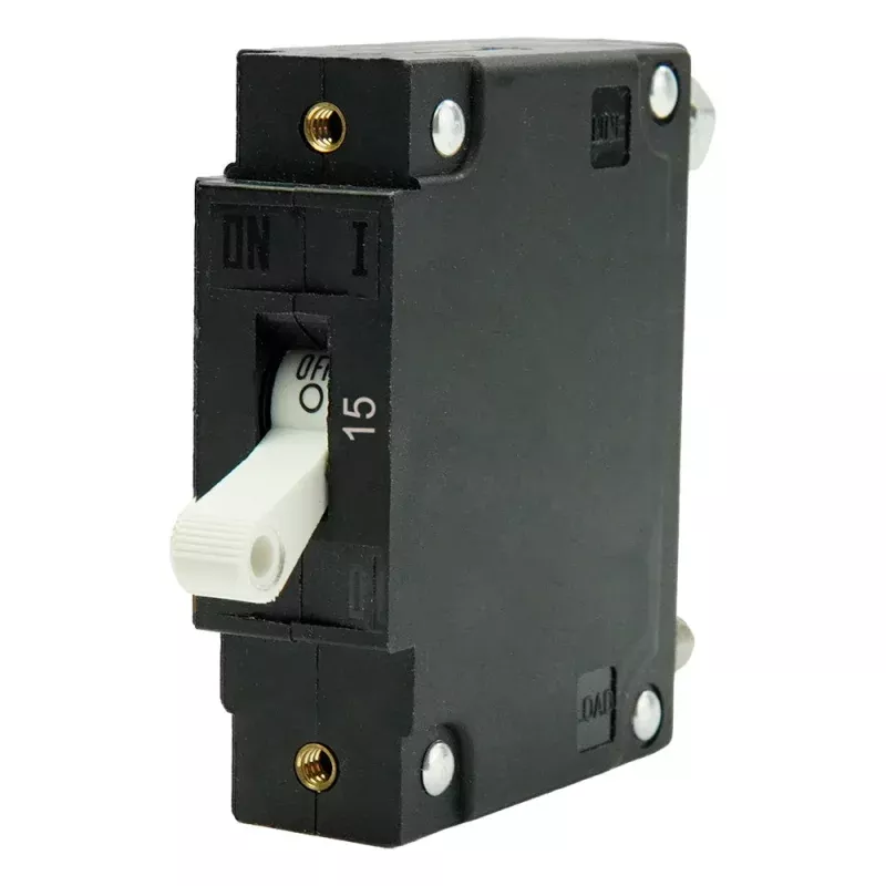 Egis C Series White Toggle Panel Mount Circuit Breaker – Single Pole 15A