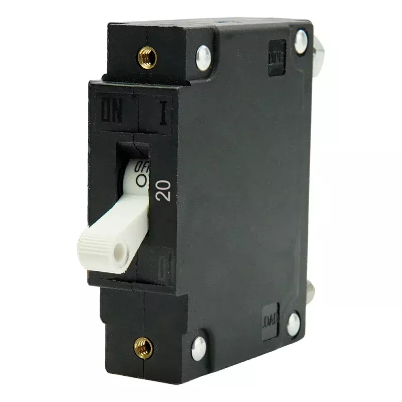 Egis C Series White Toggle Panel Mount Circuit Breaker – Single Pole 20A