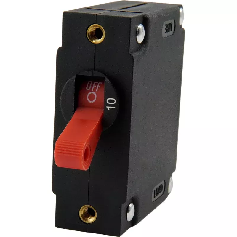 Egis A Series Red Toggle Panel Mount Circuit Breaker – Single Pole 10A