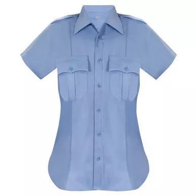 Elbeco 2333 Women's T2 Short Sleeve Shirt, Blue