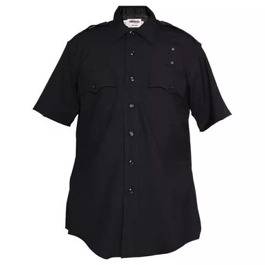 Elbeco 4237 Men's LAPD Short Sleeve 100% Wool Shirt, Midnight Navy