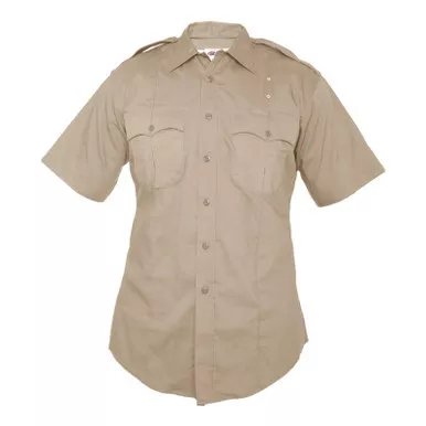 Elbeco 4574RS Men's LA County Sheriff RipStop Short Sleeve Shirt, Tan