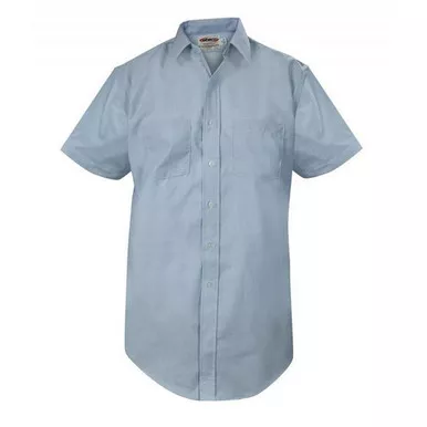 Elbeco CA03 Men's Express Short Sleeve Dress Shirt, Blue