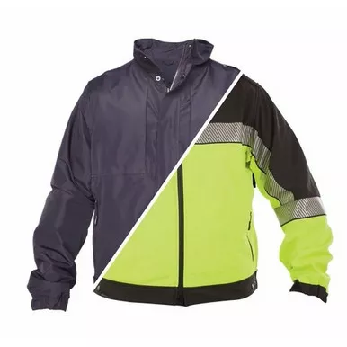 Elbeco SH3724RV Men's Shield HiVis Reversible Soft Shell Jacket, HiVis Navy
