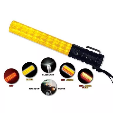 EMI-Emergency Medical 2020 Flashback Five Light Baton, Red/Amber