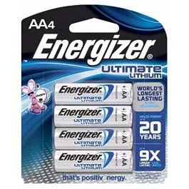 Energizer Ultimate Lithium Batteries - AA - 4 Pack