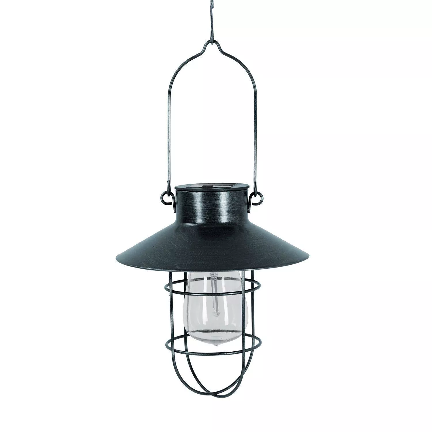 Evergreen Lantern Solar Metal Lantern with Plastic Bulb – Sage Green #2SP7451