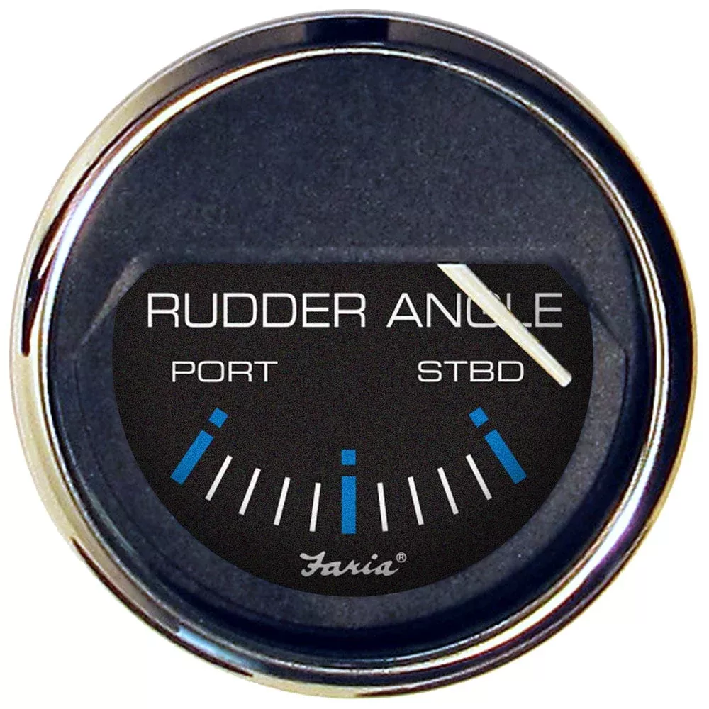Faria Chesapeake Black 2″ Rudder Angle Indicator Gauge