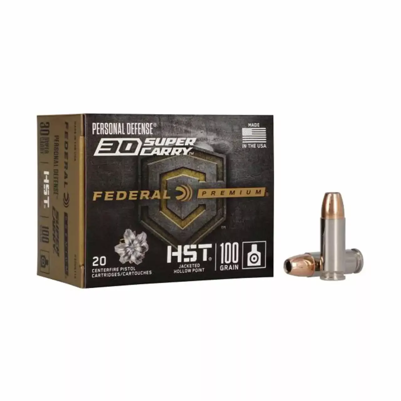 Federal 30 Super Carry 100gr HST HP 20rd