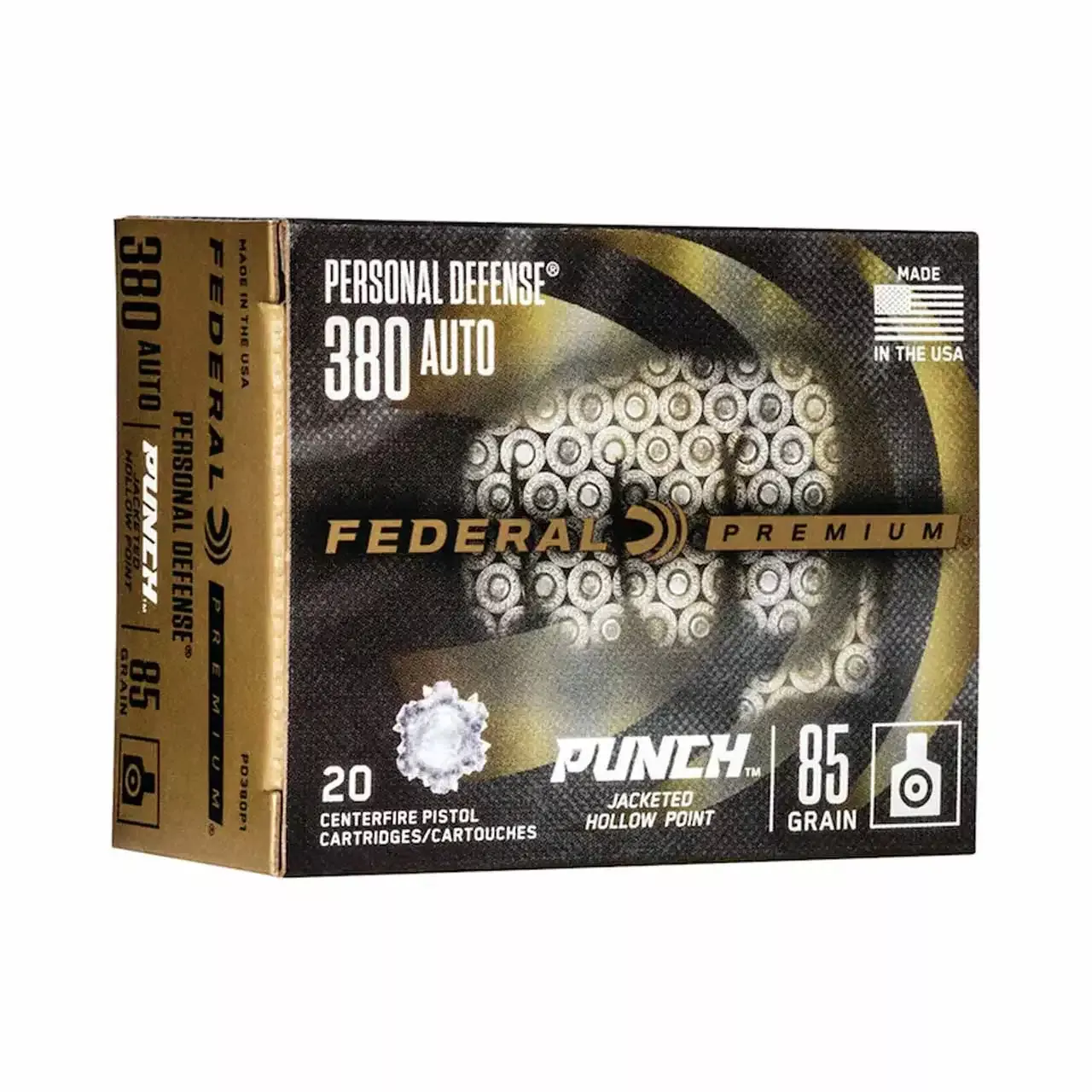 Federal 380 ACP 85gr Punch HP 20rd - Box