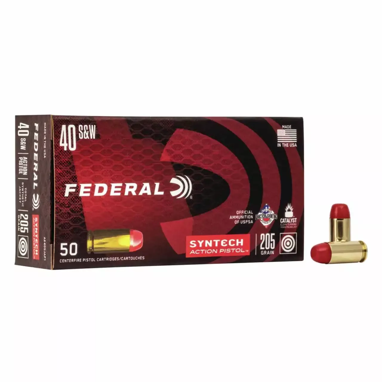 Federal 40 S&W 205gr Synthetic 50rd - Box