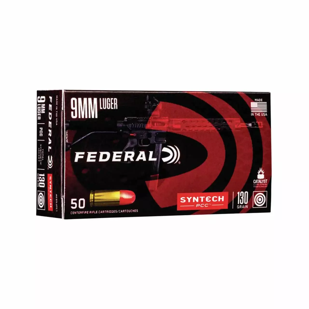 Federal 9mm 130gr Syntech 50rd Box