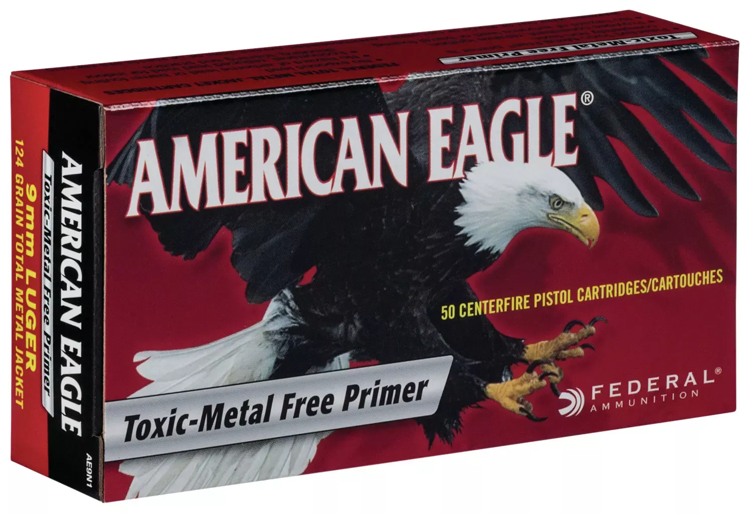 Federal American Eagle 9mm Luger 115 Gr FMJ