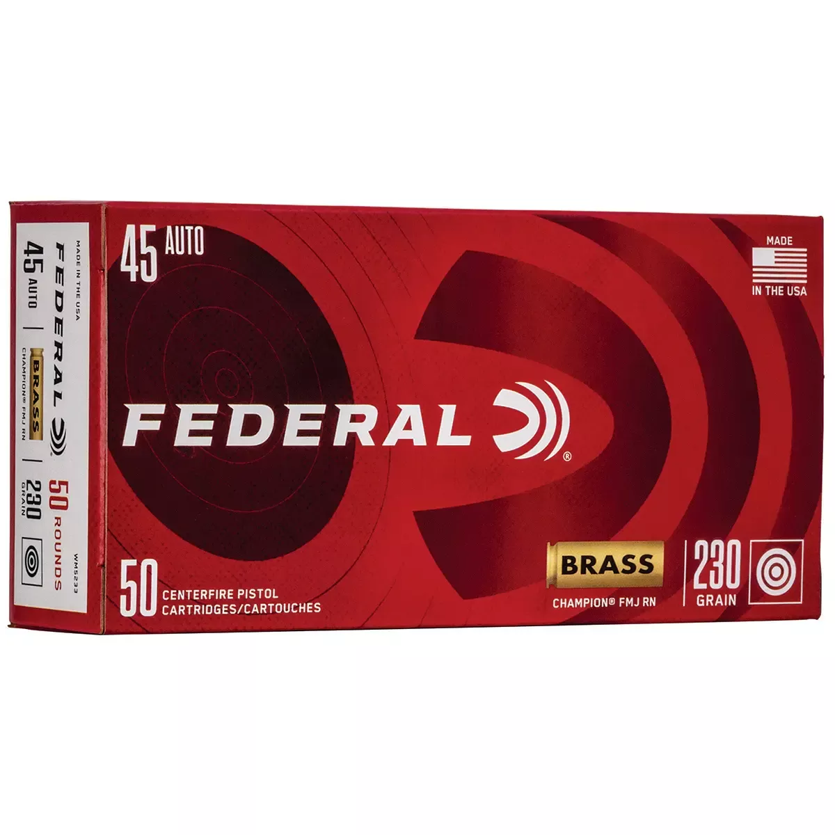 Federal Champion Training 45 ACP 230 gr Full Metal Jacket (FMJ) 50/Box