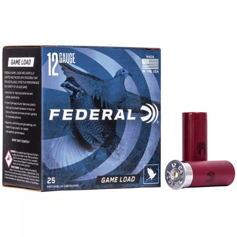 Federal Game Load Upland 12 GA #6 Shot 2-3/4″ 25/Box