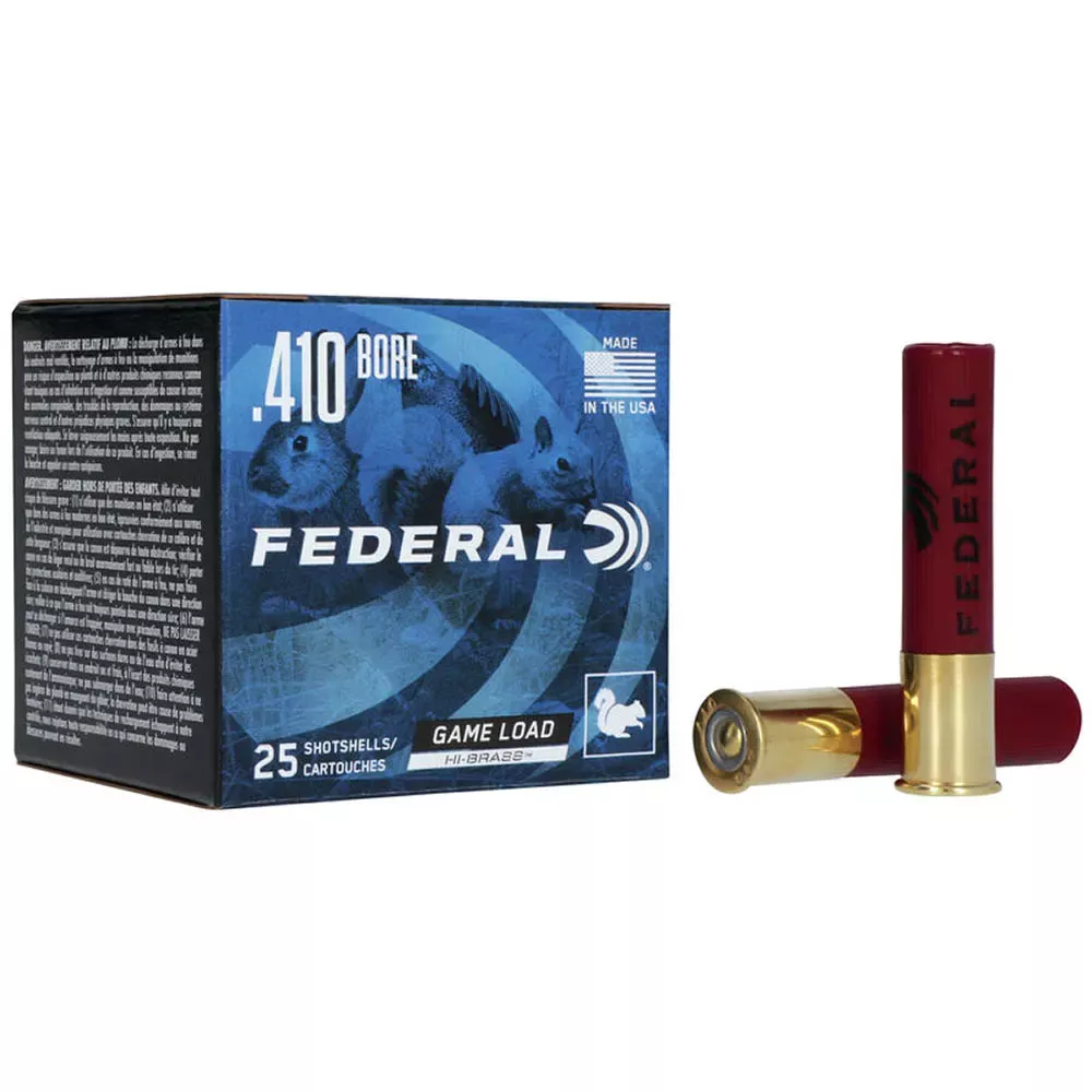 Federal Game Load Upland Hi-Brass 410 Bore #6 Shot 2-1/2" 25/Box