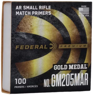 FEDERAL GM205MAR GM SMALL RIFLE PRIMER-AR RIFLE 100 CT.