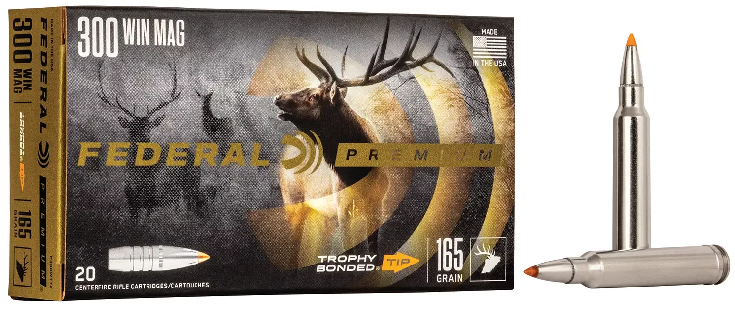 Federal Premium 300 Win Mag 165 Gr. Trophy Bonded Tip 20/Box