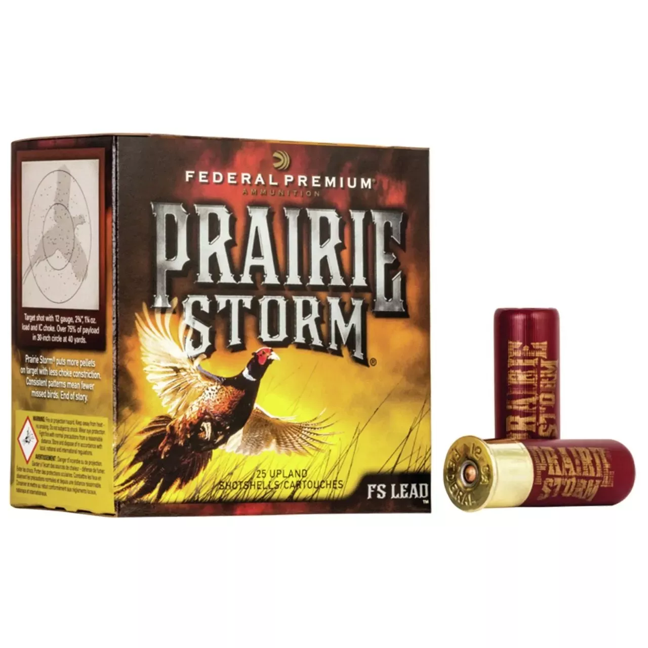 Federal Premium Prairie Storm FS 12 Gauge 3″ 1-5/8 oz. #4 Shot Ammo – 25/Box