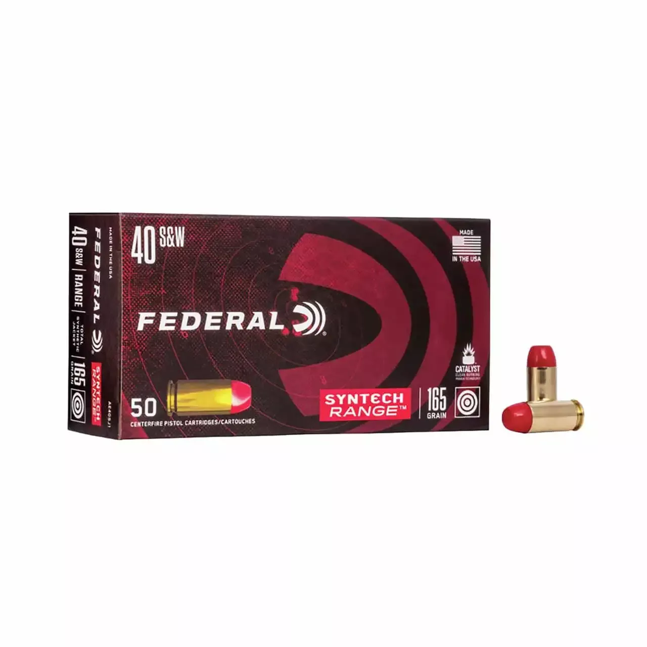 Federal Syntech Range 10mm Auto 205 Gr. Total Syntech Jacketed Flat Nose 50/Box