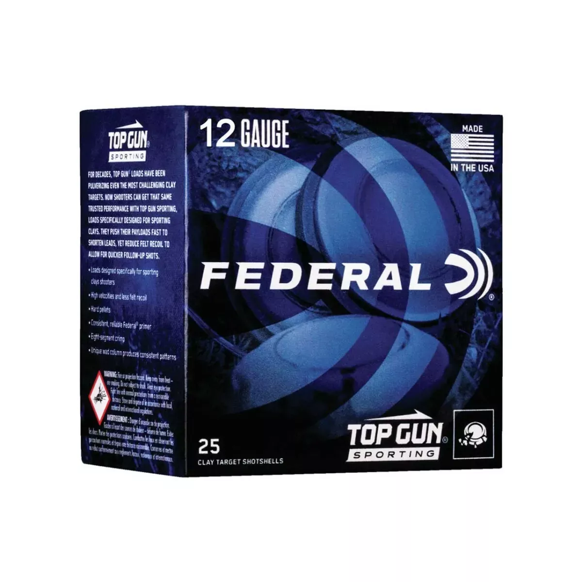 Federal Top Gun Sporting 12 Ga 2.75″ 1 oz 1330 fps #8 25/Box