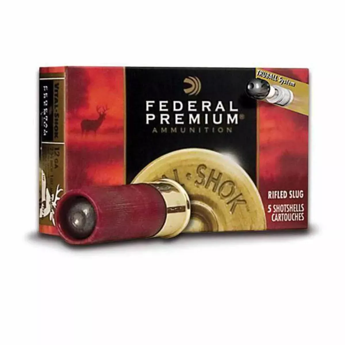 Federal Vital-Shok Truball 12ga 3″ Rifled Slug 5rd