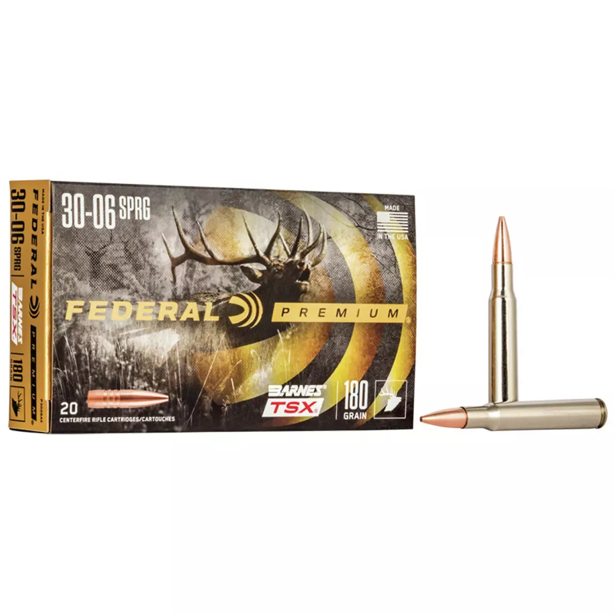 FederalPremium 30-06 Springfield 180 gr Barnes TSX 20/Box