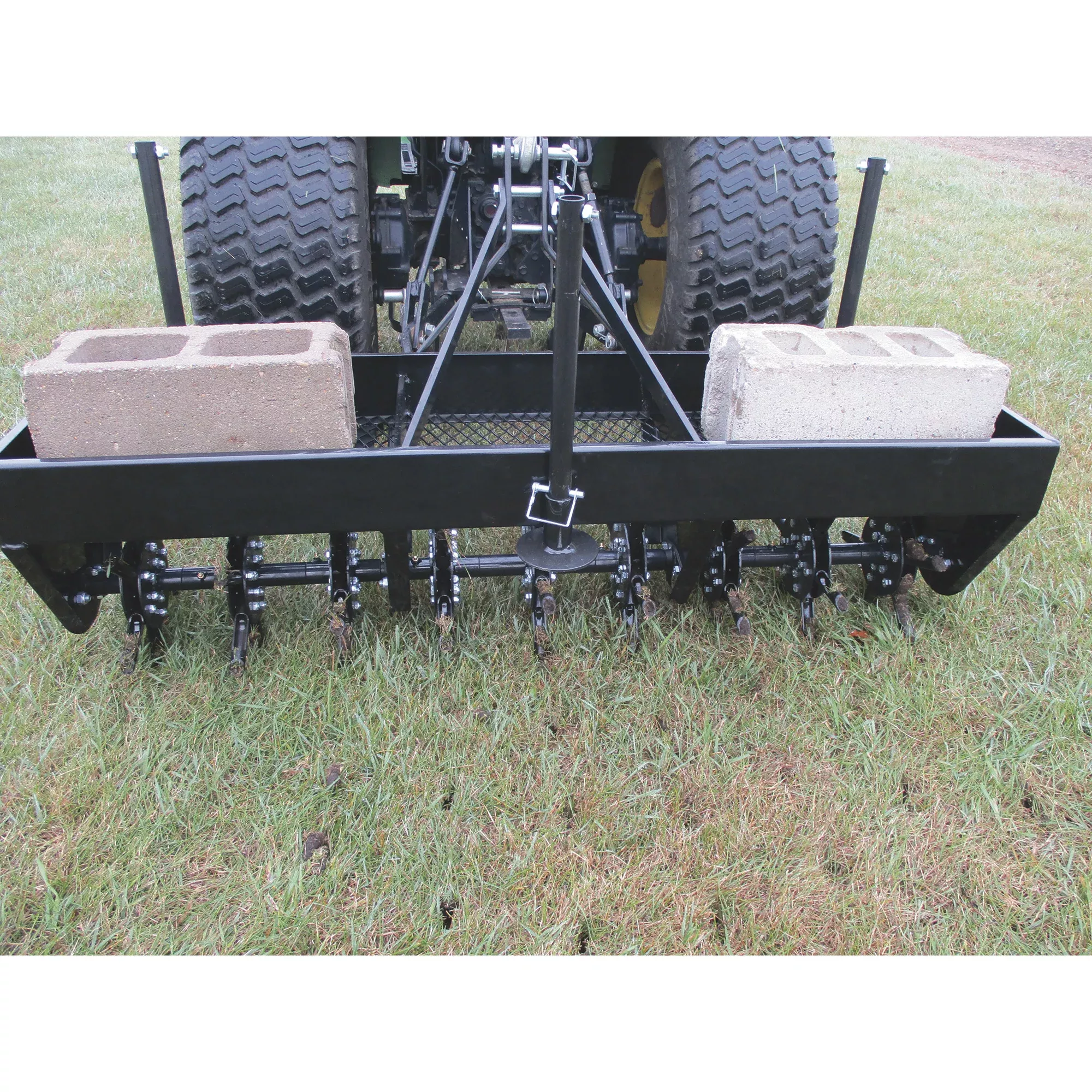Field Tuff 48″ 3-Point Plug Aerator – 54 Replaceable Plugs, Category 0 & 1 Compatible | Horsepower 15–25 HP | For Tractors