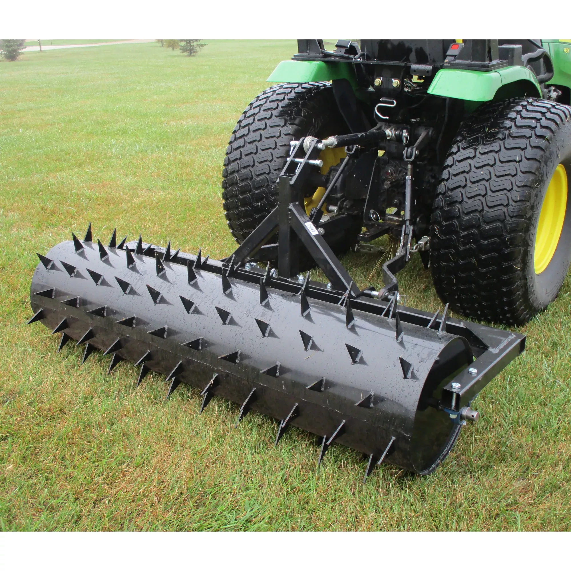 Field Tuff 60″ 3-Point Spike Aerator – 126 Spikes & 40-Gallon Drum Capacity | Horsepower 25–45 HP | For Tractors