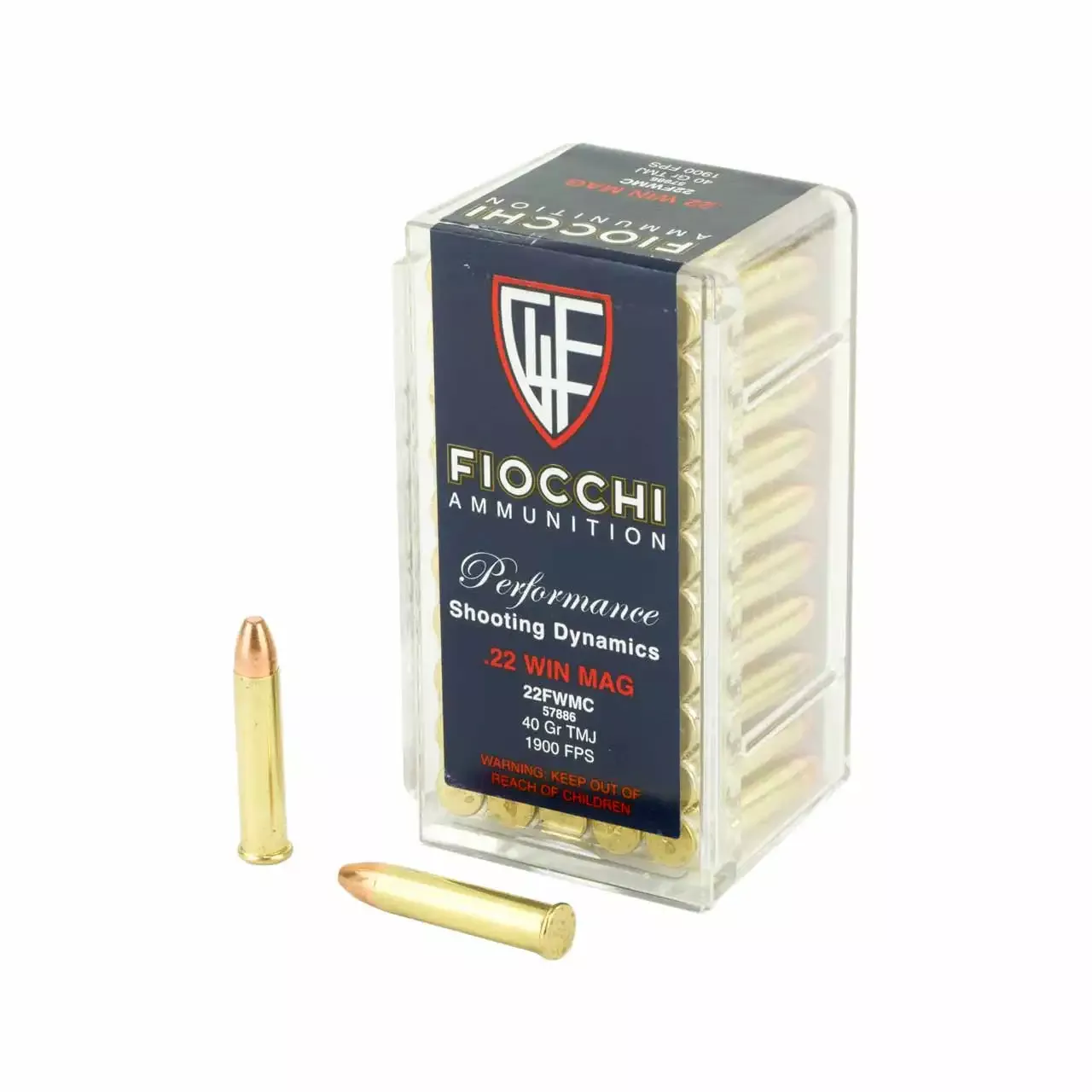 Fiocchi 22 MAG 40gr FMJ 50rd - Box