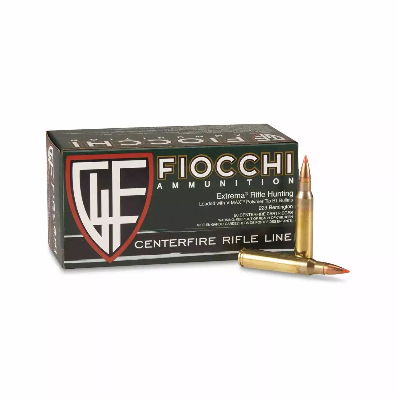 Fiocchi 222 Remington 50 Gr V-Max 20/Box