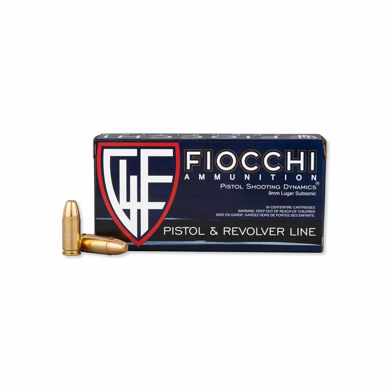 Fiocchi 9mm Subsonic 158gr FMJ 50rd - Box