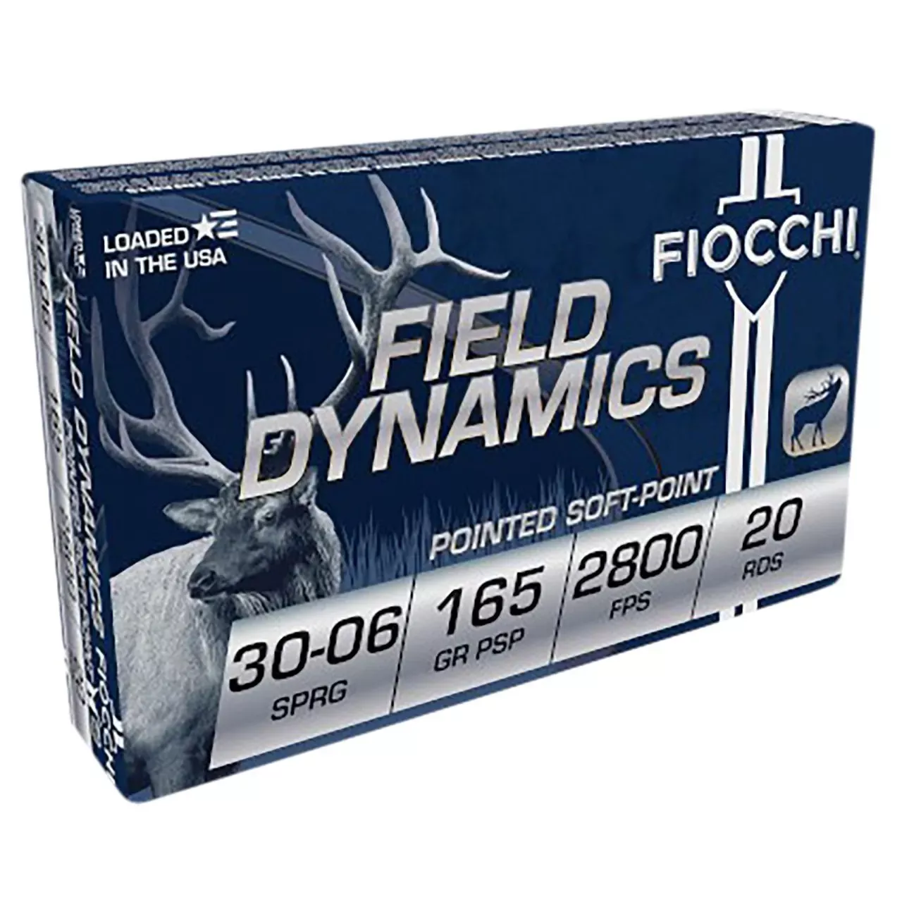 Fiocchi Field Dynamics 30-06 Springfield 165 gr Pointed Soft Point Ammo - 20/Box