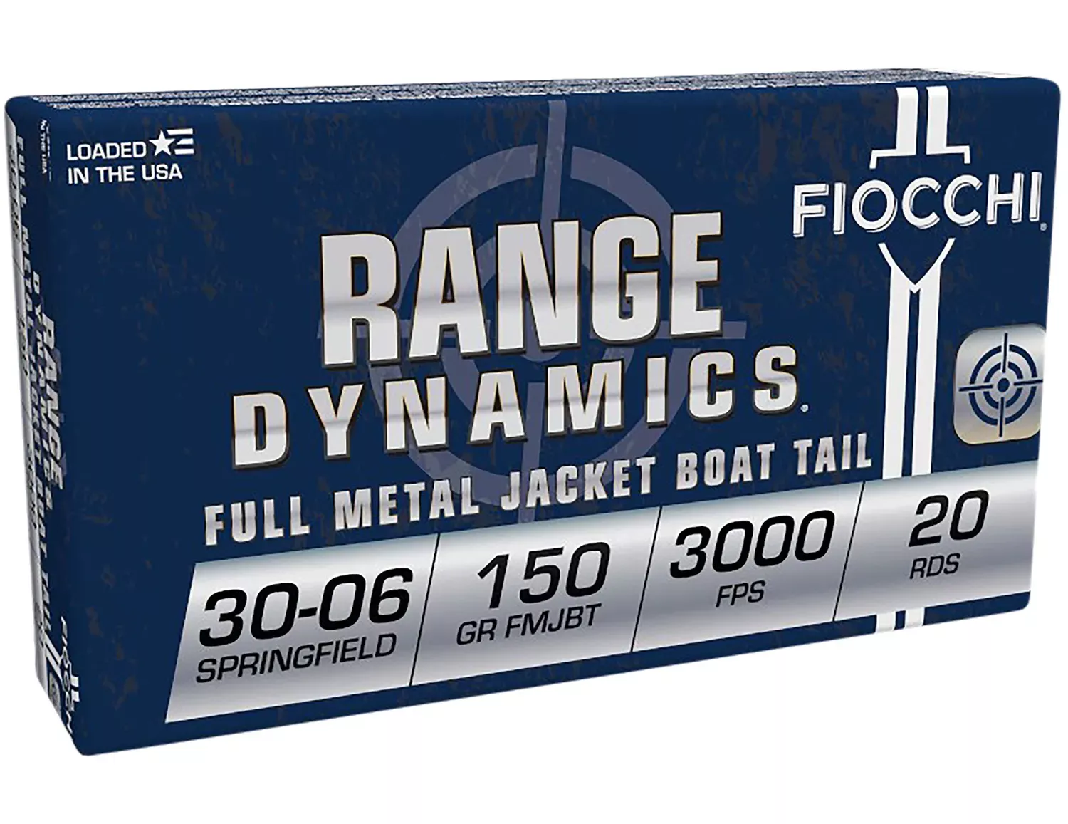 Fiocchi Range Dynamics 30-06 Springfield 150 Gr. FMJBT 20/Box