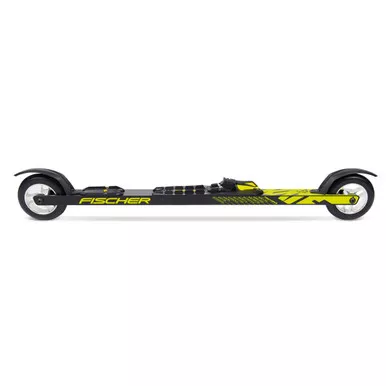 FISCHER RC7 Black/Yellow Skate Mounted Rollerskis (MV02020)
