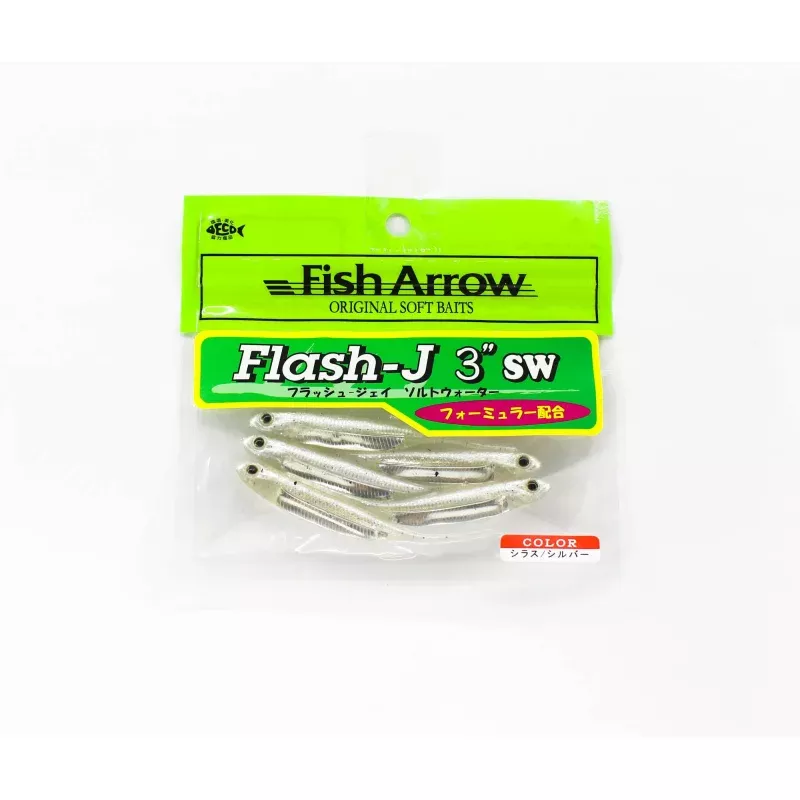 Fish Arrow Soft Lure Flash J SW 3 Inch 5 Piece per pack #100 (9594)