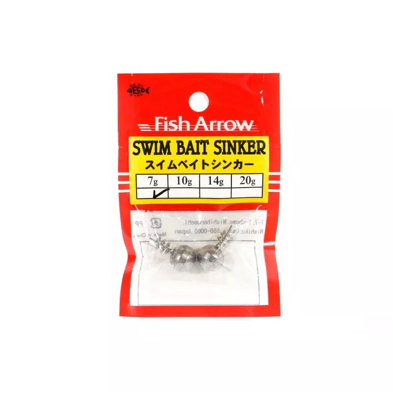 Fish Arrow Swim Bait Sinker 7 grams 2 Piece per pack (1209)