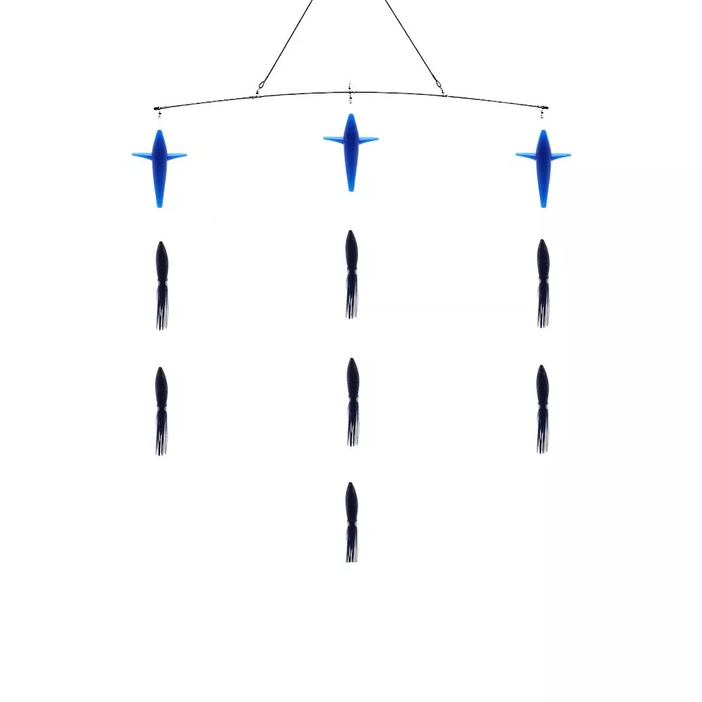 Fish Razr Tackle Bulb Squid And Bird Spreader Bars | 36″ & 24″ Bar Length | For Teaser & Lure Rig
