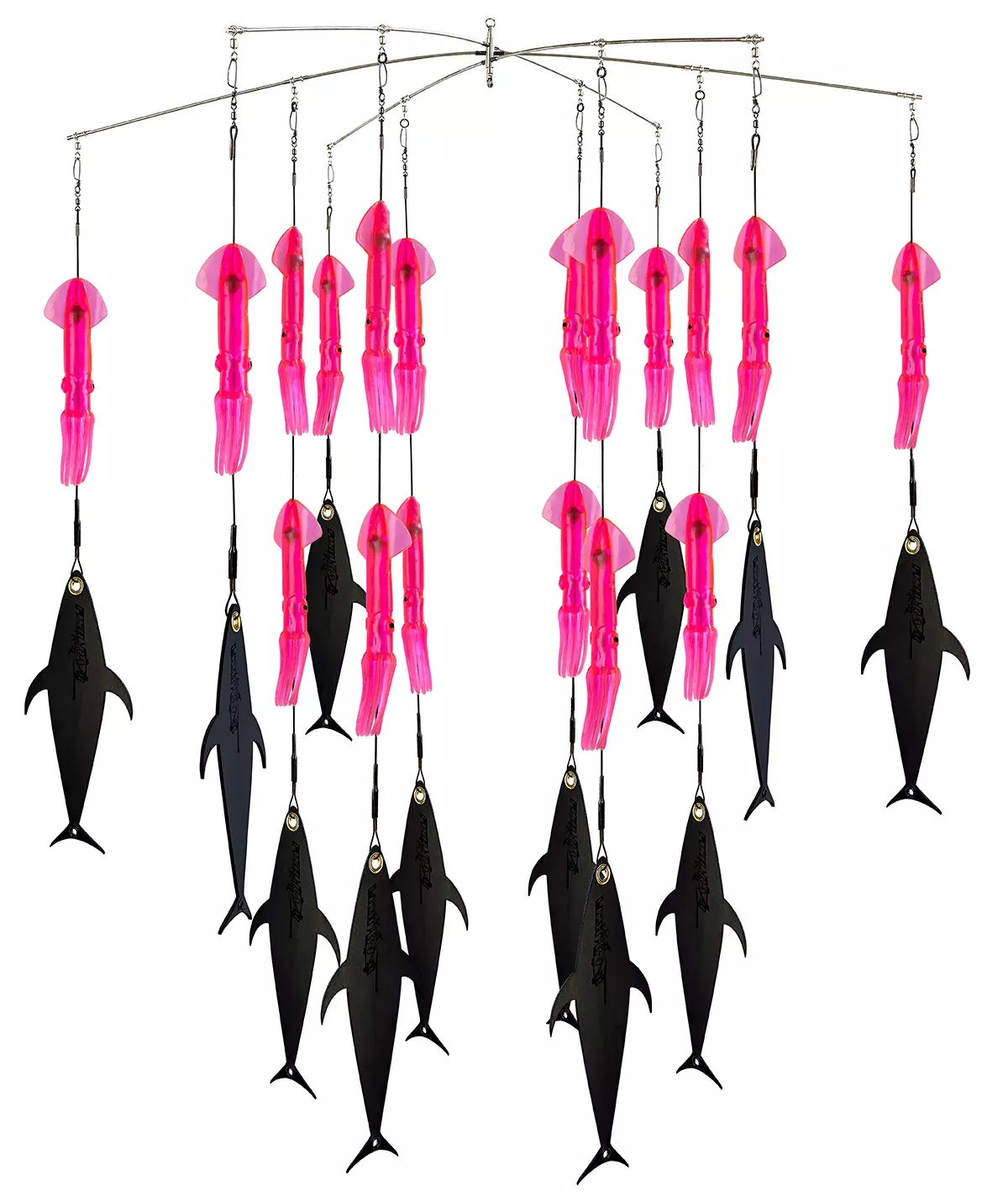 Fish Razr Tackle Flapz And Squid | 38″ Dredge Bar | (18) 9″ Squid | (12) Flapz ||