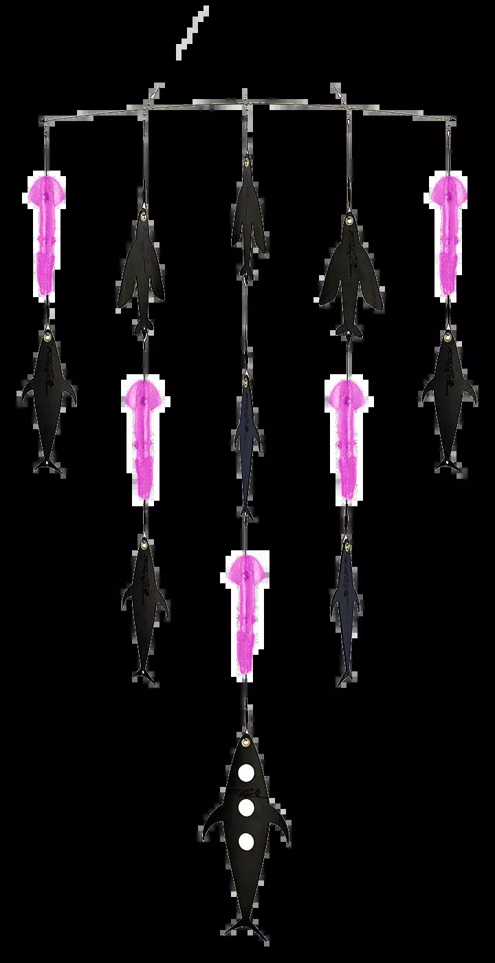 Fish Razr Tackle Spreader Bar With Flapz And Squid | 36″Length | For Pelagic Game Fish