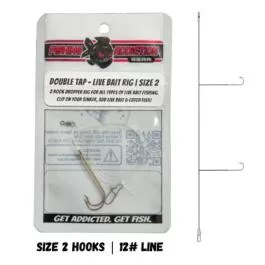 Fishing Addiction Gear Double Tap Live Bait Rig - Size 2